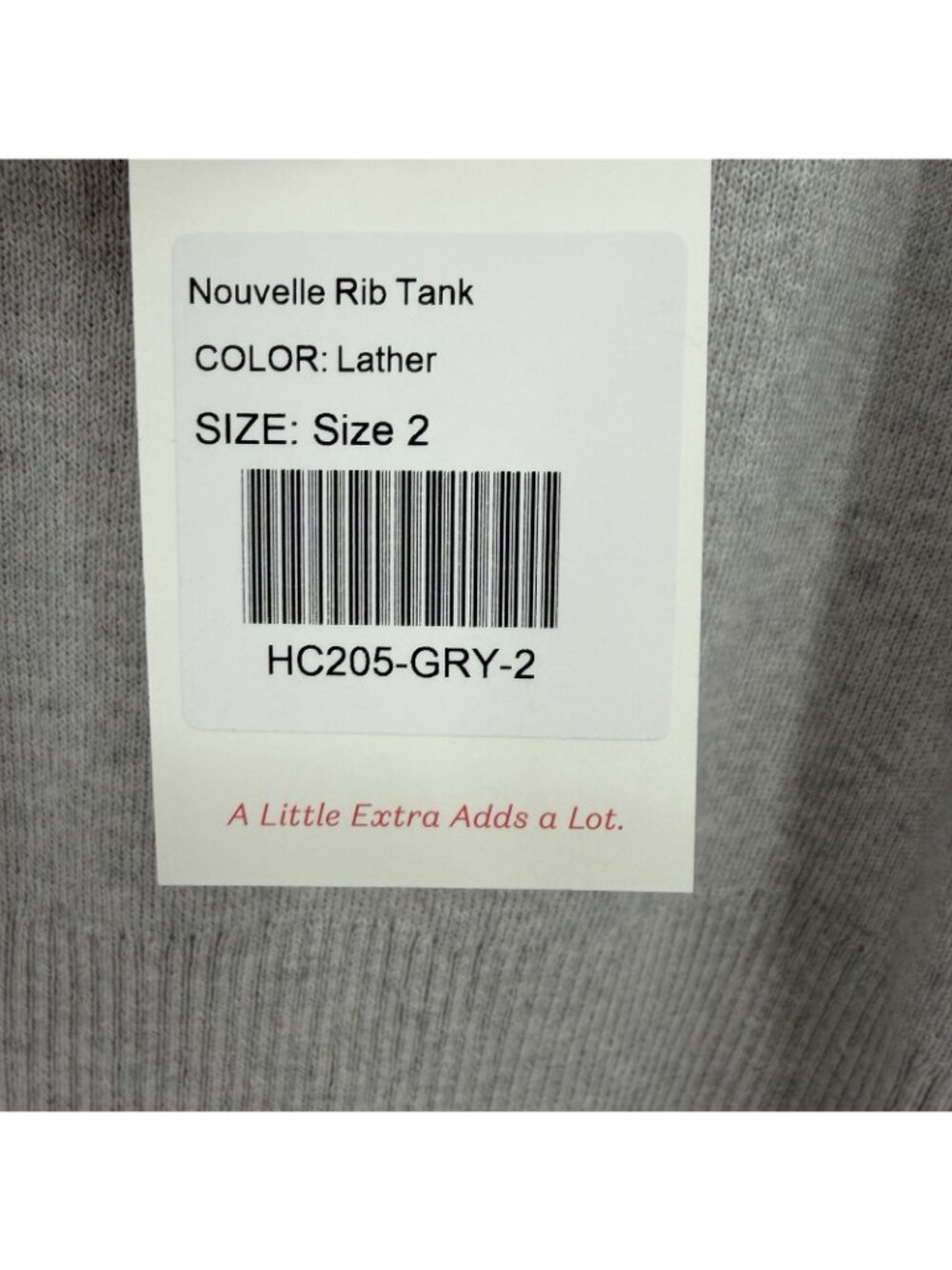 Kilte Collection Rei Tank in Heather Grey Cotton-Cashmere size 2/M V-Neck Top - Picture 3 of 5